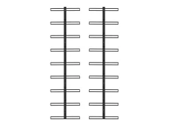 Garrafeiras de parede para 18 garrafas 2 pcs ferro PT514918^ Acessórios De Arrumação|Acessório Vinho E Bar
