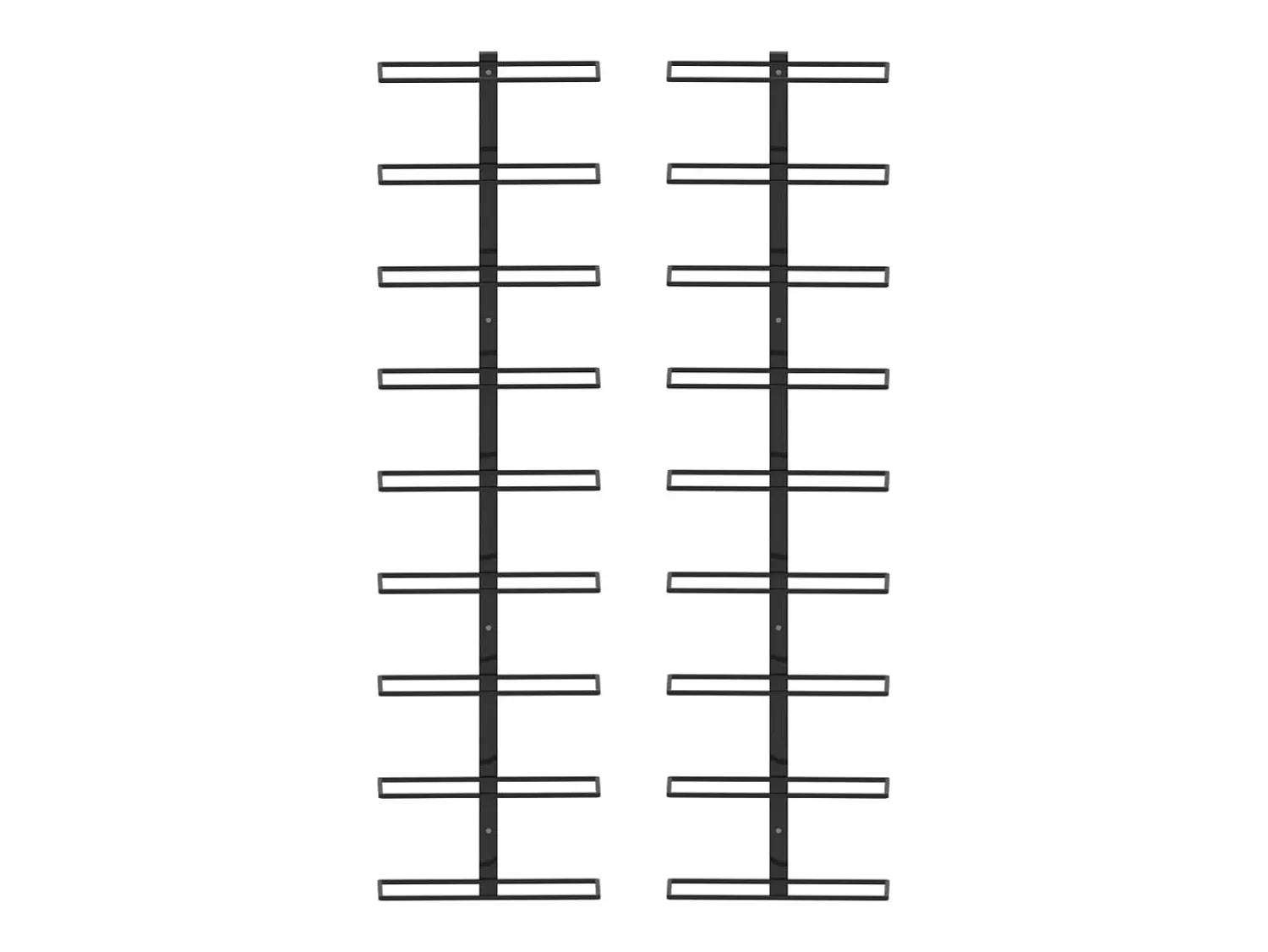 Garrafeiras de parede para 18 garrafas 2 pcs ferro PT514918^ Acessórios De Arrumação|Acessório Vinho E Bar