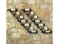 Acessórios De Arrumação|Acessório Vinho E Bar| Garrafeiras de parede para 14 garrafas 2 pcs metal PT676488 Preto
