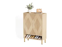 Móvel De Arrumação|Sapateira*Tribesigns Gaveteiro para sapatos com 2 portas, 73 x 35 x 115 cm, 6 andares para 25 pares de sapatos Castanho