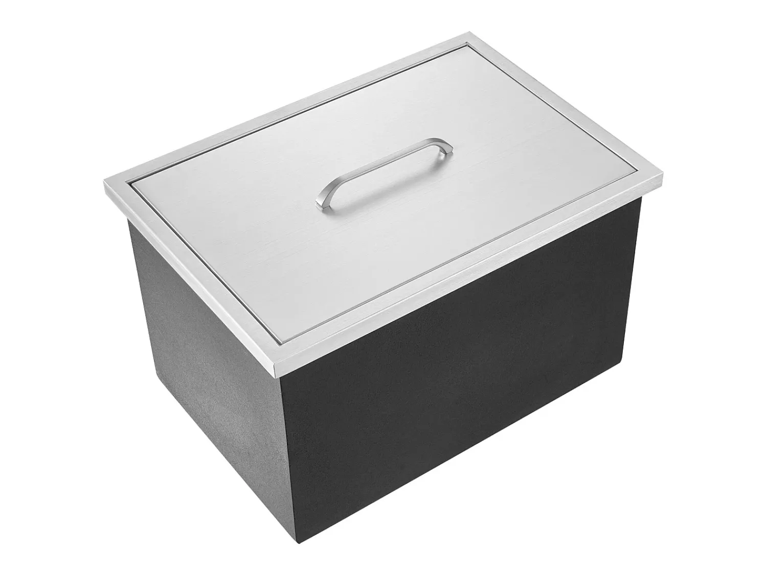 Acessório Vinho E Bar* Geladeira Embutida SucceBuy, 53 x 43 x 46 cm, Baldes de Gelo de Aço Inoxidável com Tampa, Bar de Gelados para Cozinha Exterior Prateado