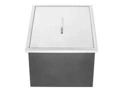 Acessório Vinho E Bar* Geladeira Embutida SucceBuy, 53 x 43 x 46 cm, Baldes de Gelo de Aço Inoxidável com Tampa, Bar de Gelados para Cozinha Exterior Prateado
