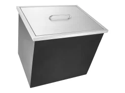 Acessório Vinho E Bar* Geladeira Embutida SucceBuy, 53 x 43 x 46 cm, Baldes de Gelo de Aço Inoxidável com Tampa, Bar de Gelados para Cozinha Exterior Prateado