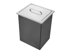 Best Geladeira Embutida SucceBuy, 35,6 x 30,5 x 45,7 cm, Geladeira de Aço Inoxidável com Tampa Prateado