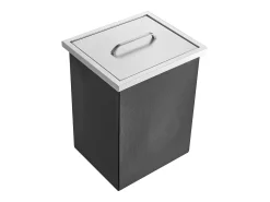 Best Geladeira Embutida SucceBuy, 35,6 x 30,5 x 45,7 cm, Geladeira de Aço Inoxidável com Tampa Prateado