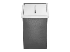 Best Geladeira Embutida SucceBuy, 35,6 x 30,5 x 45,7 cm, Geladeira de Aço Inoxidável com Tampa Prateado