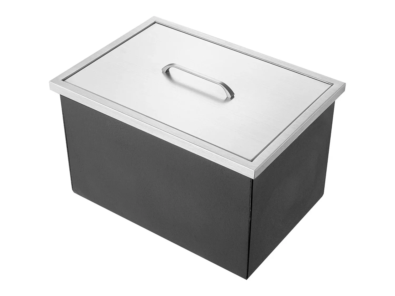 Sale Geladeira Embutida SucceBuy, 51 x 35 x 30 cm, Baldes de Gelo de Aço Inoxidável com Tampa, Bar de Gelados para Cozinha Exterior Prateado