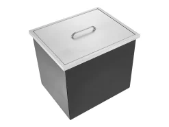 Sale Geladeira Embutida SucceBuy, 51 x 35 x 30 cm, Baldes de Gelo de Aço Inoxidável com Tampa, Bar de Gelados para Cozinha Exterior Prateado
