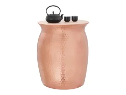 Mesa De Centro*Loft24 Gloria | Mesa de Centro 40 cm em Alumínio Cor de Cobre