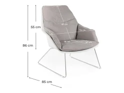 Discount Grace - Poltrona em polipropileno cinza Cinzento