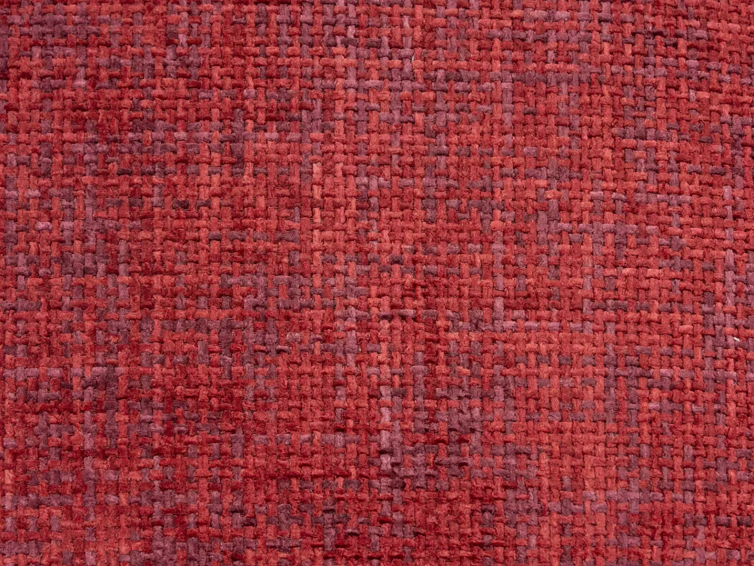 Sofá|Maison Céphy Grande sofá de canto direito em tecido texturizado POGNI da Vermelho