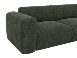 New Maison Céphy Grande sofá de canto direito com encosto chaise longue em tecido mescla POGNI Verde