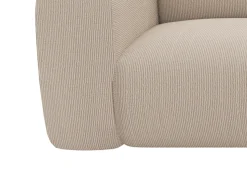Sofá|Maison Céphy Grande sofá de canto direito com encosto chaise-longue veludo POGNI Bege
