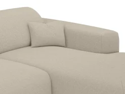 Maison Céphy Grande sofá de canto direito conversível em tecido chenille POGNI da^ Sofá