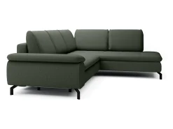 Sofá*Vente-unique Grande sofá de canto direito convertível tecido texturizado ARCHIBALD Verde