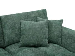Clearance Vente-unique Grande sofá de canto em tecido texturizado BERENIA Verde