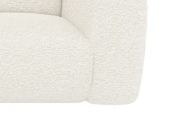 Sofá|Maison Céphy Grande sofá de canto esquerdo com encosto chaise-longue tecido bouclé POGNI Branco