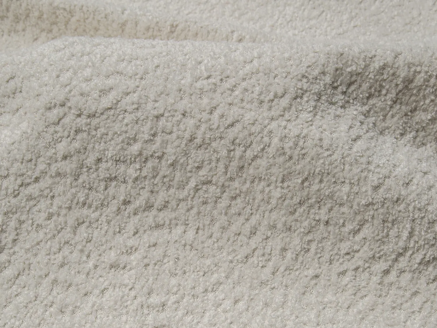 Sofá*Maison Céphy Grande sofá de canto esquerdo conversível em tecido bouclé POGNI da Branco