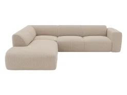 Maison Céphy Grande sofá de canto esquerdo com encosto chaise-longue veludo POGNI^ Sofá