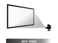Grande Tela de Projeção HD SucceBuy, 279 cm, Tela de Projetor 16:9, Moldura 3D de Liga de Alumínio, para Projetores de Vídeo Externos e Domésticos^ Móvel De Tv