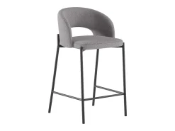 Discount Greta - Banco em tecido - Conjunto de 2 peças Preto