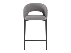 Discount Greta - Banco em tecido - Conjunto de 2 peças Preto