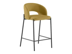 Best Homemania Greta - Banqueta de tecido - Conjunto de 2 peças Amarelo
