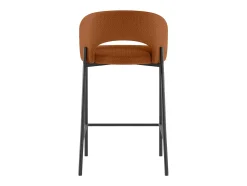 Banco*Homemania Greta - Banqueta de tecido laranja - Conjunto de 2 peças Cor de laranja