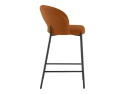 Banco*Homemania Greta - Banqueta de tecido laranja - Conjunto de 2 peças Cor de laranja
