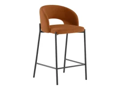 Banco*Homemania Greta - Banqueta de tecido laranja - Conjunto de 2 peças Cor de laranja