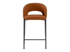 Banco*Homemania Greta - Banqueta de tecido laranja - Conjunto de 2 peças Cor de laranja