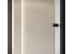 Móvel De Entrada| Guarda roupa moderna 90 cm roupeiro de entrada com espelho prateleiras e varão mate matera branco Multicor