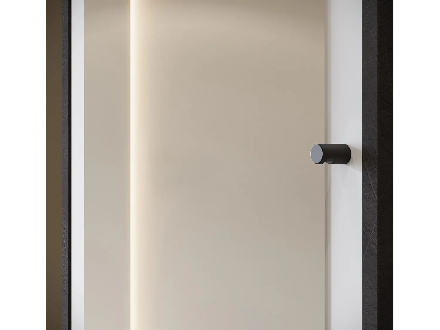Móvel De Entrada| Guarda roupa moderna 90 cm roupeiro de entrada com espelho prateleiras e varão mate matera branco Multicor