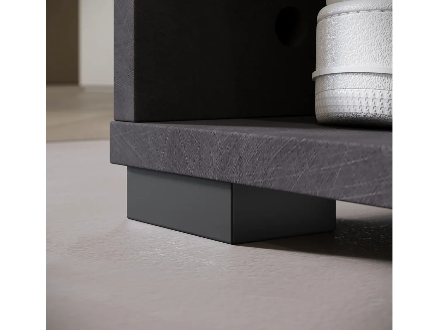 Móvel De Entrada| Guarda roupa moderna 90 cm roupeiro de entrada com espelho prateleiras e varão mate matera branco Multicor