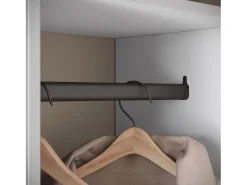 Guarda roupa moderna 90 cm roupeiro de entrada com espelho prateleiras e varão mate^ Móvel De Entrada