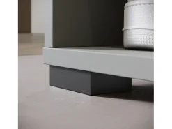 Móvel De Entrada* Guarda roupa moderna 90 cm roupeiro de entrada com espelho prateleiras e varão mate pallad Cinzento