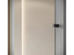 Móvel De Entrada* Guarda roupa moderna 90 cm roupeiro de entrada com espelho prateleiras e varão mate pallad Cinzento