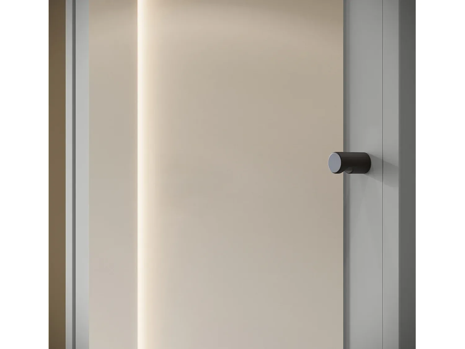 Móvel De Entrada* Guarda roupa moderna 90 cm roupeiro de entrada com espelho prateleiras e varão mate pallad Cinzento