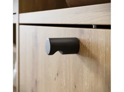 Móvel De Entrada| Guarda roupa moderna 90 cm roupeiro de entrada com espelho prateleiras e varão mate artisan Natural claro