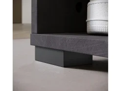Móvel De Entrada* Guarda roupa moderna 90 cm roupeiro de entrada com espelho prateleiras e varão mate matera kastanien breslau Cinza antracite / Natural escuro