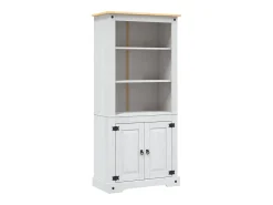 Biblioteca|vidaxl Guarda-louças Corona em pinho mexicano 80x40x170 cm Branco