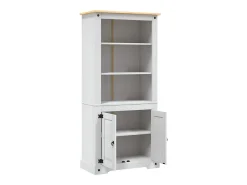 Biblioteca|vidaxl Guarda-louças Corona em pinho mexicano 80x40x170 cm Branco