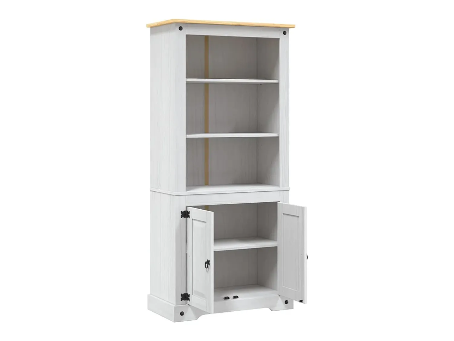 Biblioteca|vidaxl Guarda-louças Corona em pinho mexicano 80x40x170 cm Branco