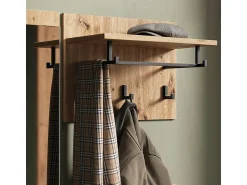 Móvel De Entrada|Vicco Guarda-roupa antracite/artesanal 90x30.1x40 selena Preto