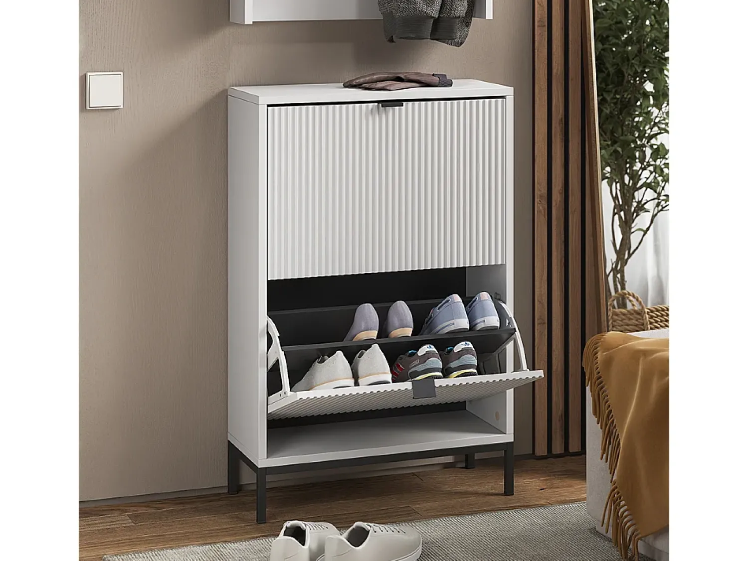 Móvel De Entrada*Vicco Guarda-roupa 60x24x92 eliza Branco
