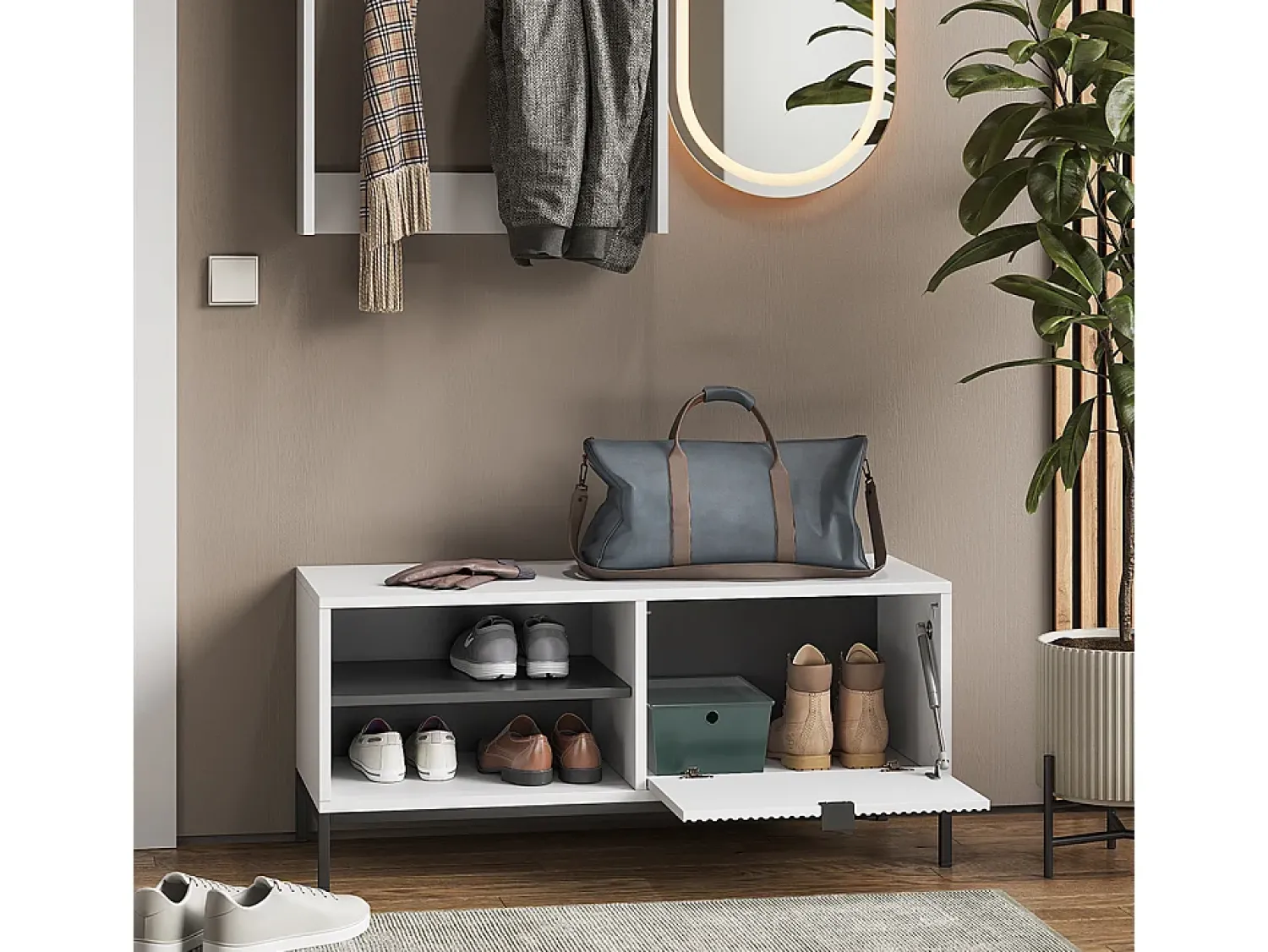 Móvel De Entrada|Vicco Guarda-roupa 100x40x45 eliza Branco