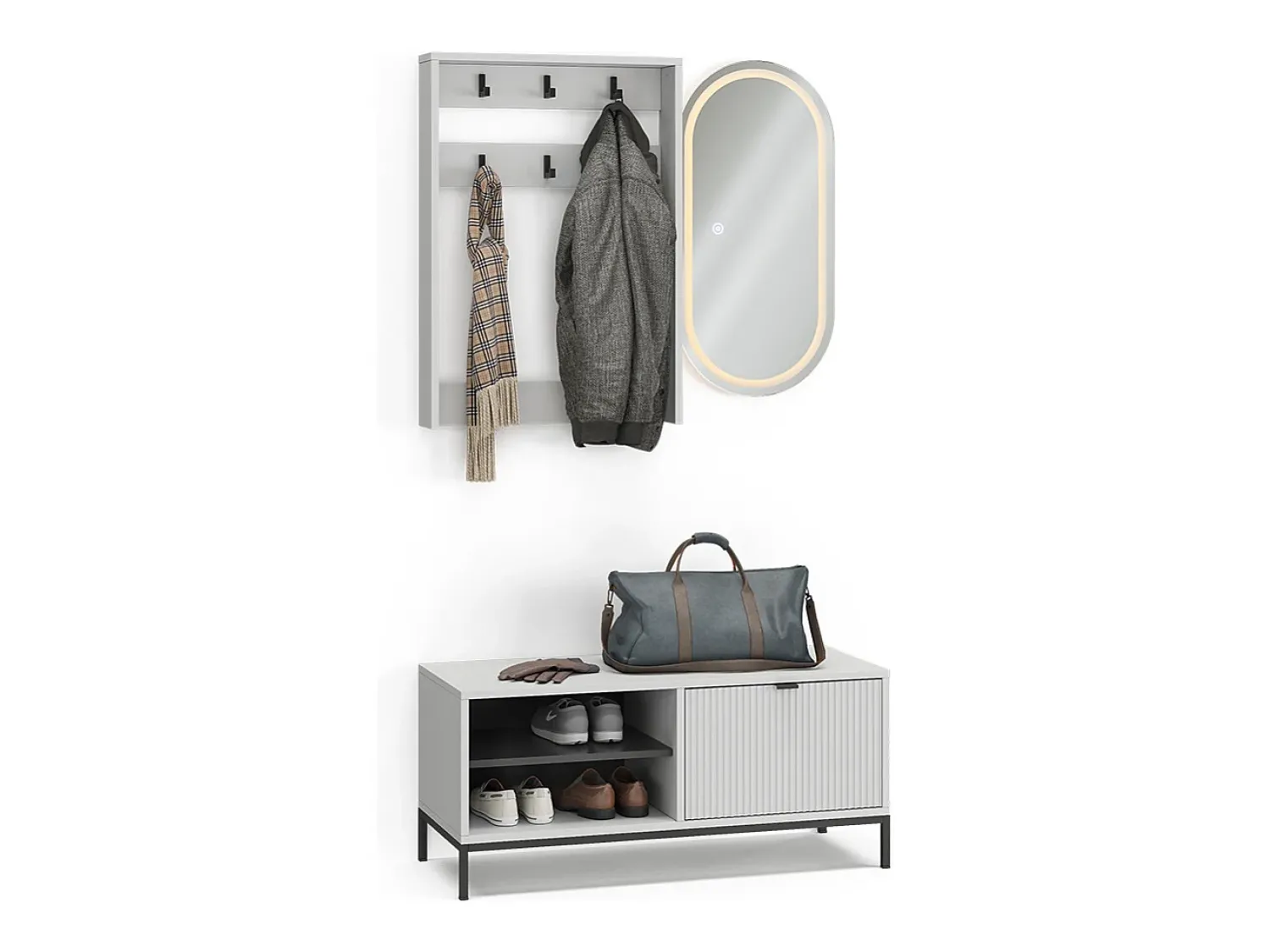Móvel De Entrada|Vicco Guarda-roupa 100x40x45 eliza Branco
