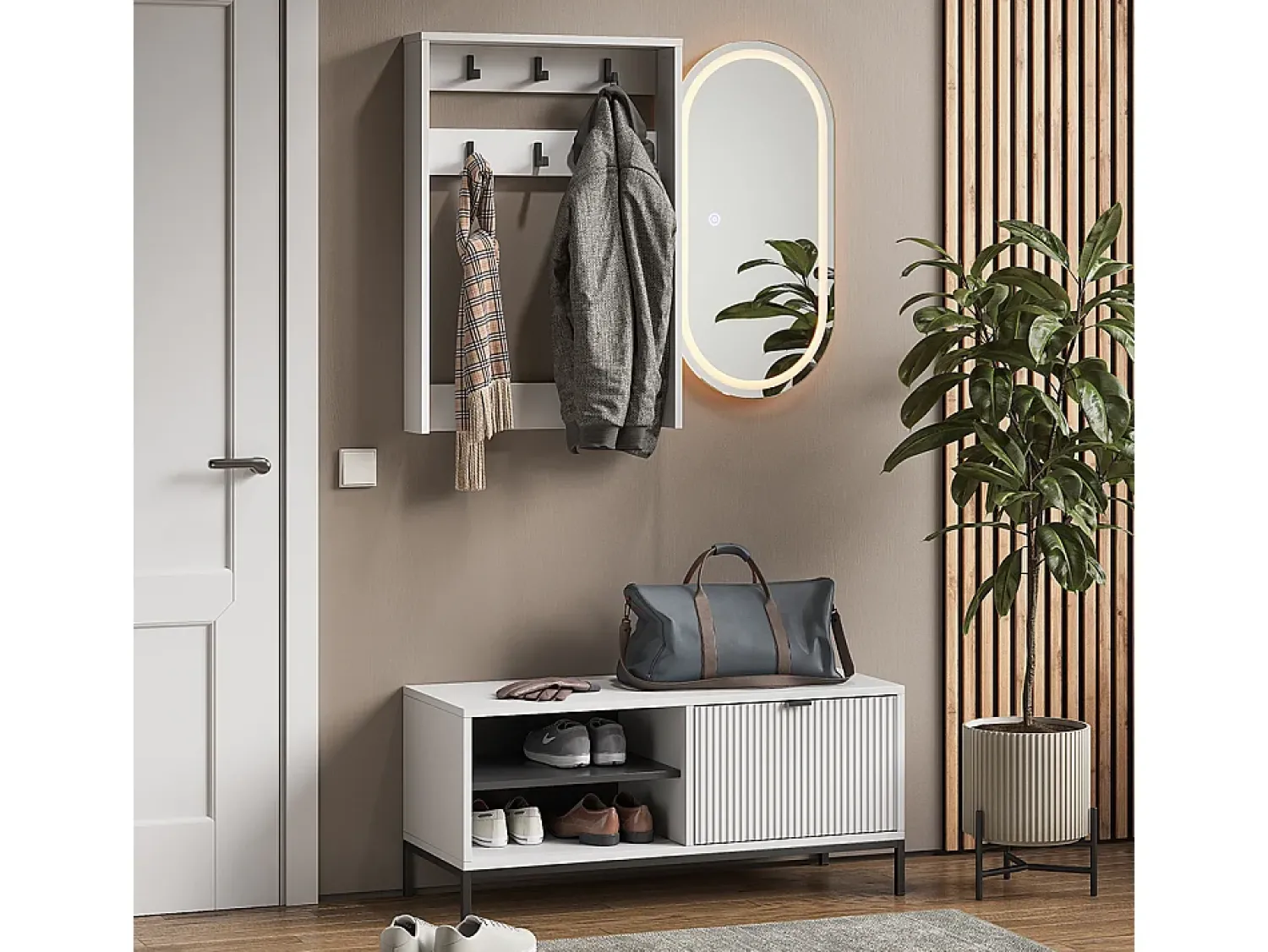 Móvel De Entrada|Vicco Guarda-roupa 100x40x45 eliza Branco