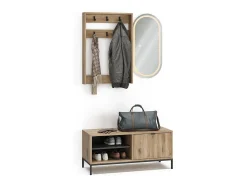 Móvel De Entrada*Vicco Guarda-roupa carvalho viking 100x40x45 eliza Natural escuro