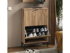 Outlet Vicco Guarda-roupa carvalho viking 60x24x92 eliza Natural escuro